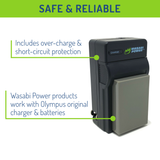 Olympus BLN-1, BCN-1 Battery (2-Pack) and Charger by Wasabi Power