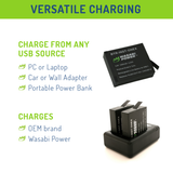 Insta360 ONE X Battery (2-Pack) and Dual Charger by Wasabi Power