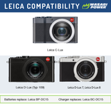 Leica BP-DC15 Battery (2-Pack) and Micro USB Dual Charger by Wasabi Power