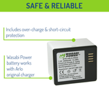 Arlo Pro, Pro 2 (A-1B, VMA4400) Battery by Wasabi Power