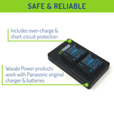 Panasonic DMW-BLC12 Battery (2-Pack) and USB Dual Charger by Wasabi Power
