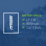 Canon LP-E10 Battery by Wasabi Power