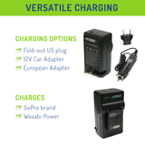 GoPro HERO3, HERO3+ Battery (2-Pack) and Charger by Wasabi Power