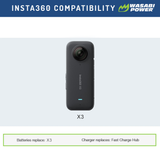 Insta360 X3 Battery (2-Pack) by Wasabi Power