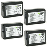 Sony NP-FW50 Battery (4-Pack) and Dual USB Charger by Wasabi Power