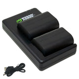 Canon LP-E6, LP-E6N, LP-E6NH, LP-E6P USB-C Dual Battery Charger by Wasabi Power