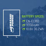 Nikon EN-EL18d Battery by Wasabi Power