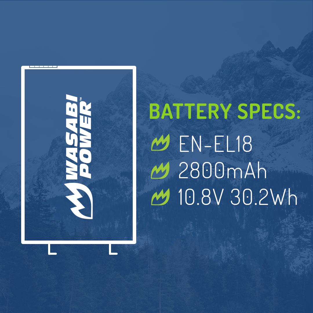 Nikon EN-EL18, EN-EL18a, EN-EL18b, EN-EL18c Battery (2-Pack