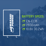 Nikon EN-EL18 Battery by Wasabi Power