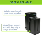 Sony NP-F730, NP-F750, NP-F760, NP-F770 (L Series) Battery (2-Pack) and Charger by Wasabi Power