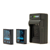 Kodak LB-080 Battery (2-Pack) and Charger by Wasabi Power
