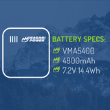 Arlo VMA5400 Battery (2-Pack) for Pro 3, Pro 4, Ultra, Ultra 2 by Wasabi Power