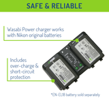 Nikon EN-EL18, EN-EL18a, EN-EL18b, EN-EL18c, EN-EL18d MH-26, MH-33 Dual Charger by Wasabi Power