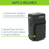 Canon LP-E10 Battery (2-Pack) and Charger by Wasabi Power