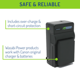 Canon LP-E10 Battery (2-Pack) and Charger by Wasabi Power