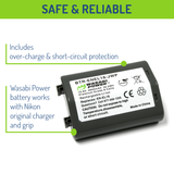 Nikon EN-EL18, EN-EL18a, EN-EL18b, EN-EL18c Battery (2-Pack) by Wasabi Power