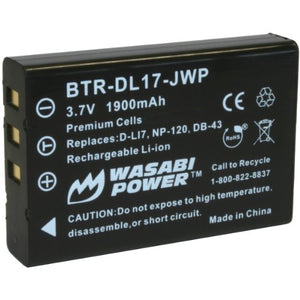 Pentax D-LI7, D-L17 Battery by Wasabi Power