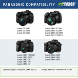 Panasonic DMW-BLC12 Battery (3-Pack) and Dual Charger (Not Fully Decoded) by Wasabi Power