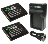 Ricoh Pentax D-LI96 Battery (2-Pack) and USB Charger by Wasabi Power