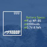 Fujifilm NP-95 Battery (2-Pack) by Wasabi Power