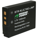 Kodak KLIC-7003 Battery (2-Pack) and Charger by Wasabi Power