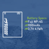 Fujifilm NP-45A, NP-45B, NP-45S Battery (2-Pack) and Charger by Wasabi Power