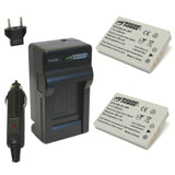 Sanyo DB-L40, DB-L40AU Battery (2-Pack) and Charger by Wasabi Power