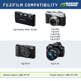 Fujifilm NP-95 Battery (2-Pack) and Charger by Wasabi Power