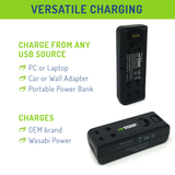 Insta360 ONE R, RS Battery (2-Pack) and Dual USB Charger by Wasabi Power