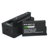 Insta360 X5 Battery (2-Pack) and Dual USB-C Charger by Wasabi Power