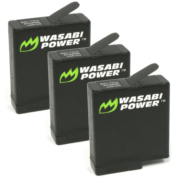 GoPro HERO7 Black, HERO6, HERO5 Battery (3-Pack) by Wasabi Power