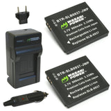 Samsung SLB-0937 Battery (2-Pack) and Charger by Wasabi Power