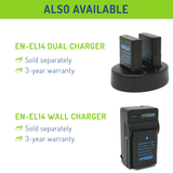 Nikon EN-EL14, EN-EL14a Battery (2-Pack) by Wasabi Power
