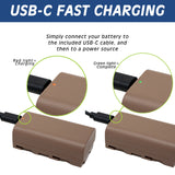 Sony NP-F550 Battery with USB-C Fast Charging by Wasabi Power