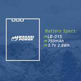 Kodak LB-015 Battery (2-Pack) by Wasabi Power