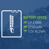 Canon LP-E6NH Battery (2-Pack) by Wasabi Power