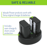 Sony NP-FM500H Battery (2-Pack) and Dual Charger by Wasabi Power