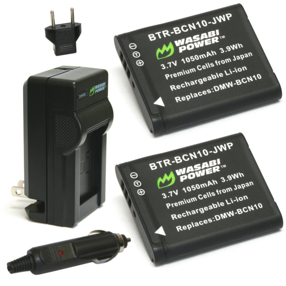 Leica BP-DC14 Battery (2-Pack) and Charger by Wasabi Power