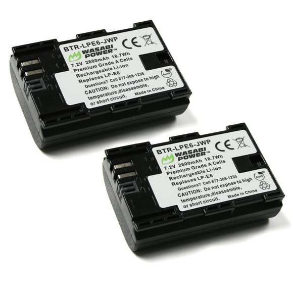 Canon LP-E6, LP-E6N Battery (2-Pack) by Wasabi Power