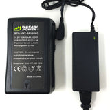 V-Mount Battery (14.8V, 10400mAh, 150Wh) and V-Mount Battery Charger with D-Tap by Wasabi Power