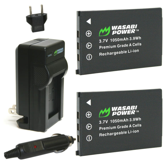 AbergBest 21 Mega Pixels 2.7 LCD Rechargeable Battery (2-Pack) and Charger by Wasabi Power (20180112)