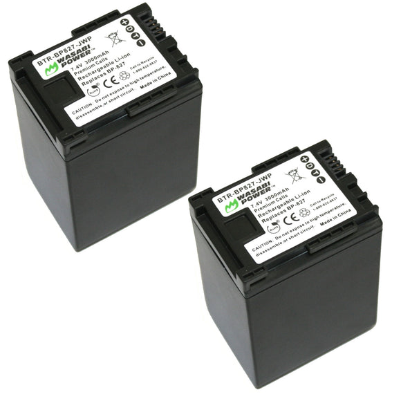 Canon BP-827 Battery (2-Pack) by Wasabi Power