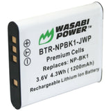 Sony NP-BK1 Battery (2-Pack) and Charger by Wasabi Power