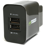 USB Wall Charger (US Plug, 2-Port, 3.1A) by Wasabi Power