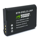 Nikon EN-EL23 Battery (2-Pack) and Micro USB Dual Charger by Wasabi Power