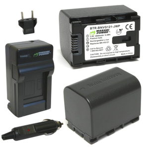 JVC BN-VG121 Battery (2-Pack) and Charger by Wasabi Power