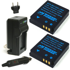 Ricoh DB-65 Battery (2-Pack) and Charger by Wasabi Power