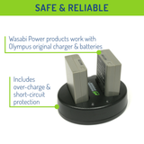 Olympus BLN-1, BCN-1 Battery (2-Pack) and Dual Charger by Wasabi Power