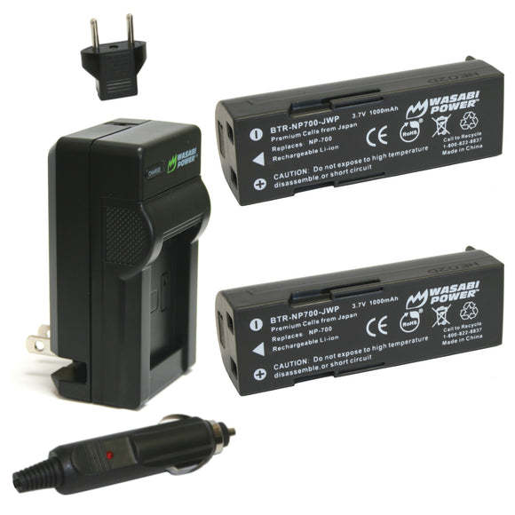Konica Minolta NP-700 Battery (2-Pack) and Charger by Wasabi Power