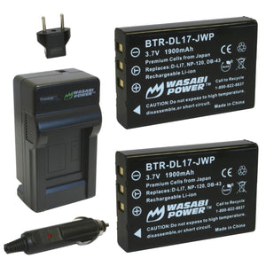 Fujifilm NP-120 Battery (2-Pack) and Charger by Wasabi Power